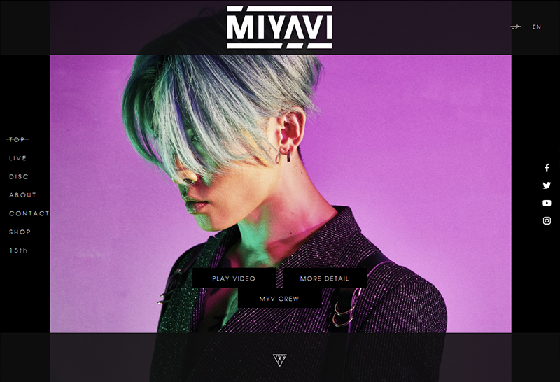 MIYAVI Official Siteのイメージ