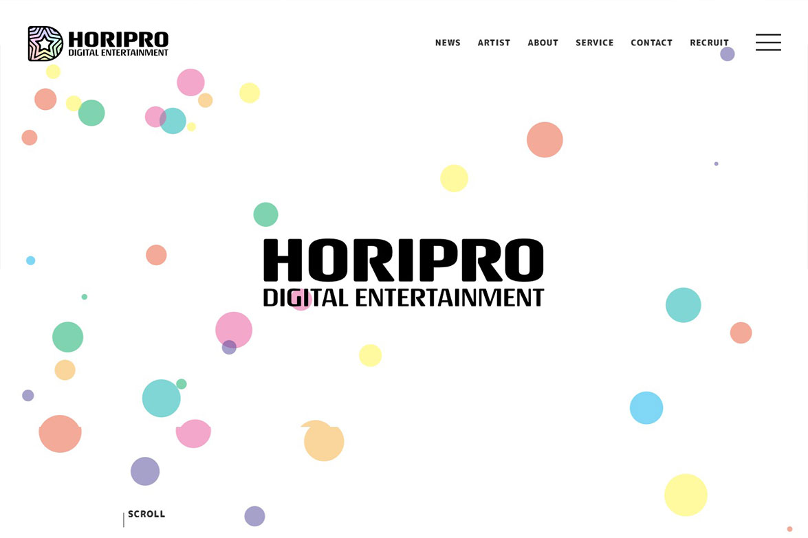 ホリプロデジタルエンターテインメント コーポレートサイトのイメージ